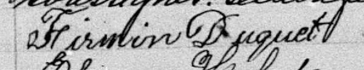 Signature de Firmin Duquet: 10 juillet 1893 Signature de Firmin Duquet: 10 juillet 1893