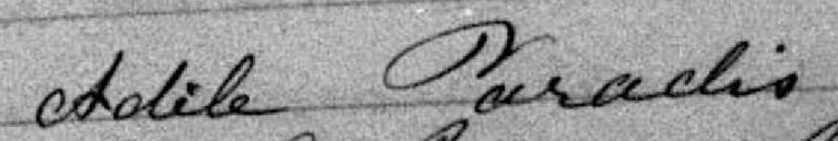 Signature de Adèle Paradis: 11 juin 1879 Signature de Adèle Paradis: 11 juin 1879