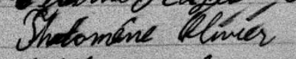 Signature de Philomene Olivier: 14 avril 1890 Signature de Philomene Olivier: 14 avril 1890