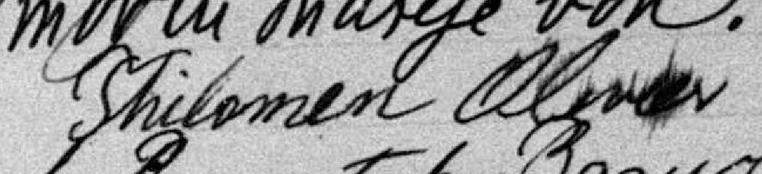 Signature de Philomène Olivier: 7 octobre 1894 Signature de Philomène Olivier: 7 octobre 1894