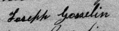 Signature de Joseph Gosselin: 25 juillet 1882 Signature de Joseph Gosselin: 25 juillet 1882