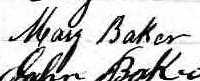 Signature de Mary Baker: 5 juin 1876 Signature de Mary Baker: 5 juin 1876