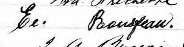 Signature de Ee. Rousseau: 22 octobre 1876 Signature de Ee. Rousseau: 22 octobre 1876
