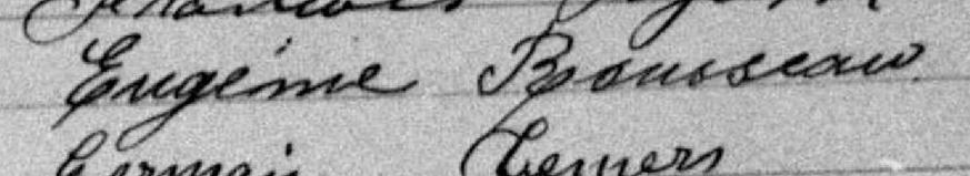 Signature de Eugénie Rousseau: 16 juin 1886 Signature de Eugénie Rousseau: 16 juin 1886