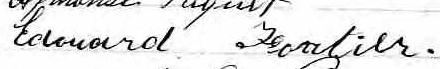 Signature de Edouard Fortier: 28 novembre 1876 Signature de Edouard Fortier: 28 novembre 1876