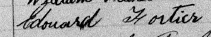 Signature de Edouard Fortier: 30 septembre 1884 Signature de Edouard Fortier: 30 septembre 1884