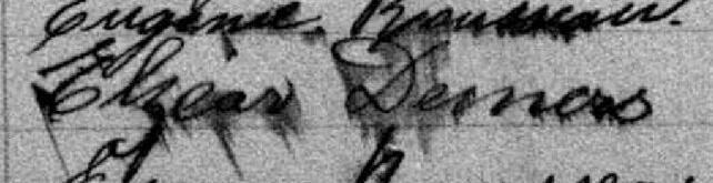 Signature de Elzear Demers: 15 août 1889 Signature de Elzear Demers: 15 août 1889