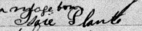 Signature de Isaie Plante: 20 mai 1878 Signature de Isaie Plante: 20 mai 1878