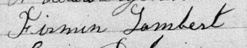 Signature de Firmin Lambert: 15 octobre 1878 Signature de Firmin Lambert: 15 octobre 1878