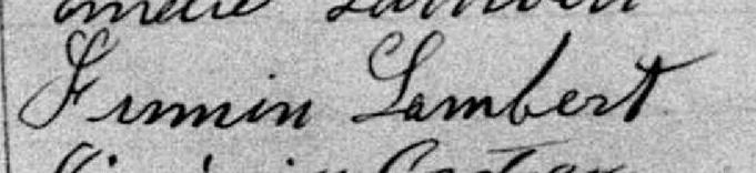 Signature de Firmin Lambert: 27 janvier 1885 Signature de Firmin Lambert: 27 janvier 1885