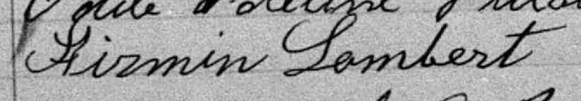 Signature de Firmin Lambert: 23 décembre 1892 Signature de Firmin Lambert: 23 décembre 1892