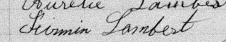 Signature de Firmin Lambert: 12 décembre 1895 Signature de Firmin Lambert: 12 décembre 1895