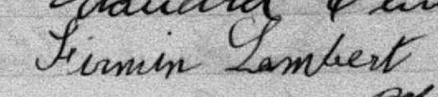 Signature de Firmin Lambert: 23 avril 1897 Signature de Firmin Lambert: 23 avril 1897