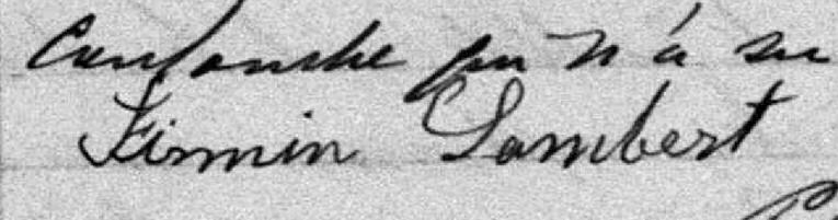 Signature de Firmin Lambert: 16 juillet 1897 Signature de Firmin Lambert: 16 juillet 1897