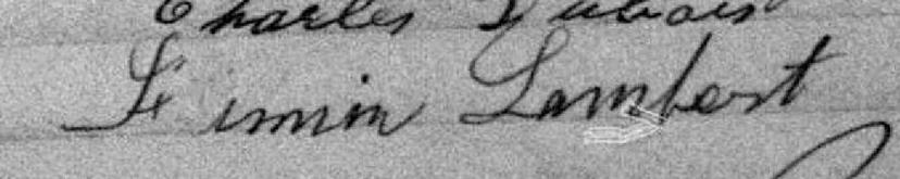 Signature de Firmin Lambert: 10 octobre 1898 Signature de Firmin Lambert: 10 octobre 1898