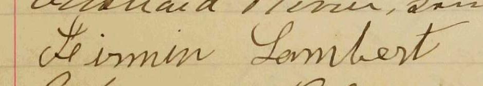 Signature de Firmin Lambert: 28 mai 1901 Signature de Firmin Lambert: 28 mai 1901