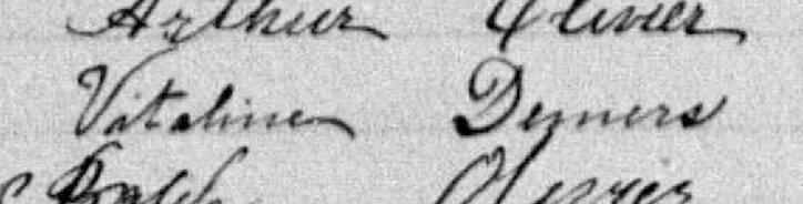 Signature de Vitaline Demers: 2 juillet 1885 Signature de Vitaline Demers: 2 juillet 1885