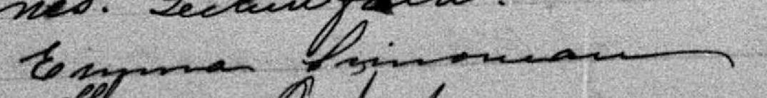 Signature de Emma Simoneau: 16 février 1889 Signature de Emma Simoneau: 16 février 1889