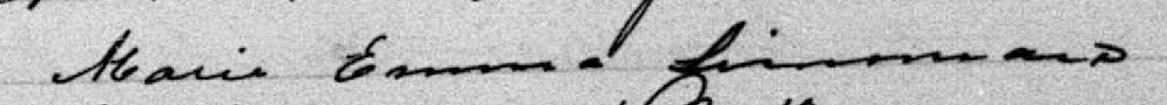 Signature de Marie Emma Simoneau: 22 septembre 1890 Signature de Marie Emma Simoneau: 22 septembre 1890