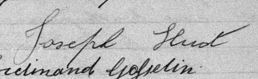 Signature de Joseph Huot: 17 décembre 1899 Signature de Joseph Huot: 17 décembre 1899