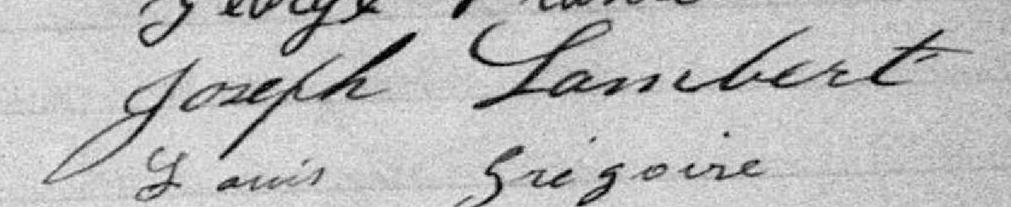 Signature de Joseph Lambert: 4 novembre 1896 Signature de Joseph Lambert: 4 novembre 1896