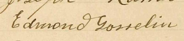 Signature de Edmond Gosselin: 16 avril 1901 Signature de Edmond Gosselin: 16 avril 1901