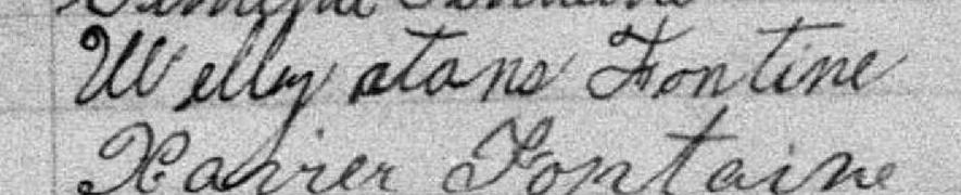 Signature de Wellyatans Fontine: 17 août 1897 Signature de Wellyatans Fontine: 17 août 1897