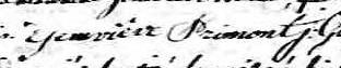 Signature de Genevieve Primont: 27 novembre 1832 Signature de Genevieve Primont: 27 novembre 1832