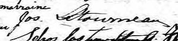 Signature de Jos. Létourneau: 29 janvier 1854 Signature de Jos. Létourneau: 29 janvier 1854