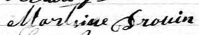 Signature de Martine Drouin: 30 décembre 1886 Signature de Martine Drouin: 30 décembre 1886