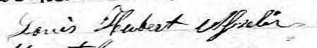 Signature de Louis Hubert Asselin: 11 décembre 1870 Signature de Louis Hubert Asselin: 11 décembre 1870