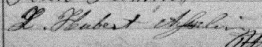 Signature de L. Hubert Asselin: premier février 1876 Signature de L. Hubert Asselin: premier février 1876
