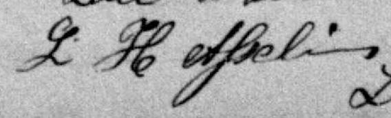 Signature de L H Asselin: 6 octobre 1877 Signature de L H Asselin: 6 octobre 1877