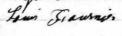 Signature de Louis Fournier: 2 septembre 1845 Signature de Louis Fournier: 2 septembre 1845