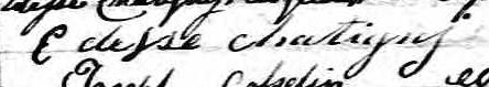 Signature de Edesse Chatigny: 15 juin 1846 Signature de Edesse Chatigny: 15 juin 1846