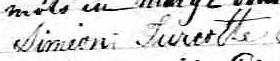 Signature de Siméon Turcotte: 12 juillet 1859 Signature de Siméon Turcotte: 12 juillet 1859