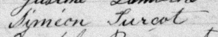 Signature de Siméon Turcot: 23 juin 1885 Signature de Siméon Turcot: 23 juin 1885