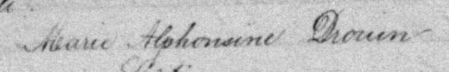 Signature de Marie Alphonsine Drouin: 23 juin 1880 Signature de Marie Alphonsine Drouin: 23 juin 1880