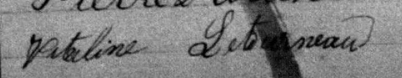 Signature de Vitaline Letourneau: 2 septembre 1879 Signature de Vitaline Letourneau: 2 septembre 1879
