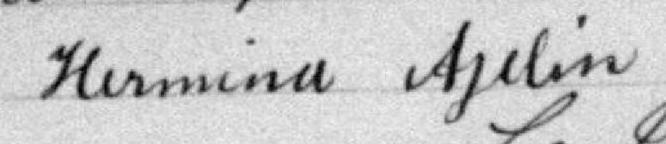 Signature de Hermina Asselin: 23 mars 1887 Signature de Hermina Asselin: 23 mars 1887