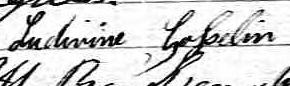 Signature de Ludivine Gosselin: 24 juillet 1867 Signature de Ludivine Gosselin: 24 juillet 1867