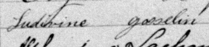 Signature de Ludivine Gosselin: 7 novembre 1881 Signature de Ludivine Gosselin: 7 novembre 1881