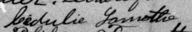 Signature de Cédulie Lamothe: 27 juillet 1895 Signature de Cédulie Lamothe: 27 juillet 1895