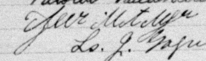 Signature de Aler Metyer: 18 décembre 1882 Signature de Aler Metyer: 18 décembre 1882