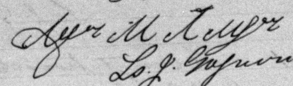 Signature de Ayr Metayer: 31 décembre 1884 Signature de Ayr Metayer: 31 décembre 1884
