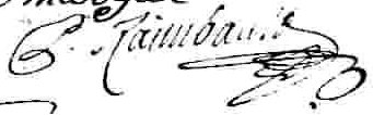 Signature de P. Raimbault: 17 octobre 1701