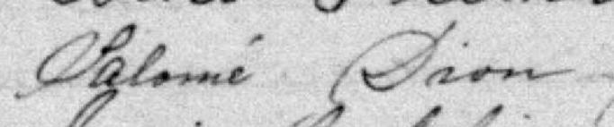 Signature de Salomé Dion: 24 août 1880 Signature de Salomé Dion: 24 août 1880
