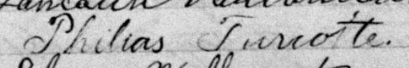Signature de Philias Turcotte: 19 octobre 1897 Signature de Philias Turcotte: 19 octobre 1897