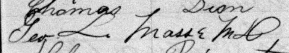 Signature de Geo L Masse M D: 17 février 1897 Signature de Geo L Masse M D: 17 février 1897