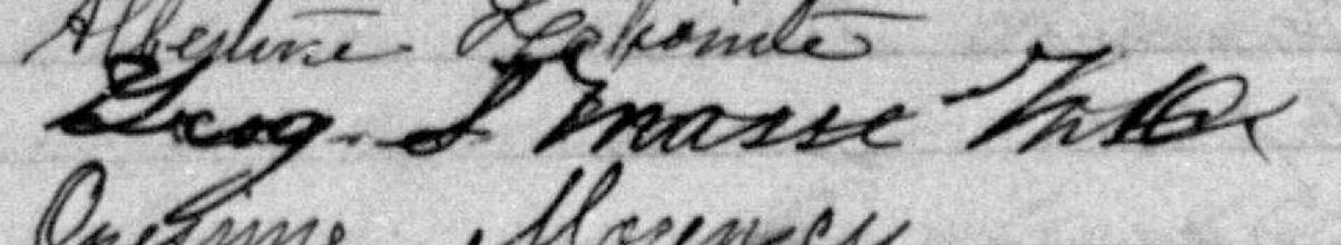 Signature de Geog. L. Masse MD: 18 février 1897 Signature de Geog. L. Masse MD: 18 février 1897